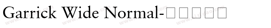 Garrick Wide Normal字体转换